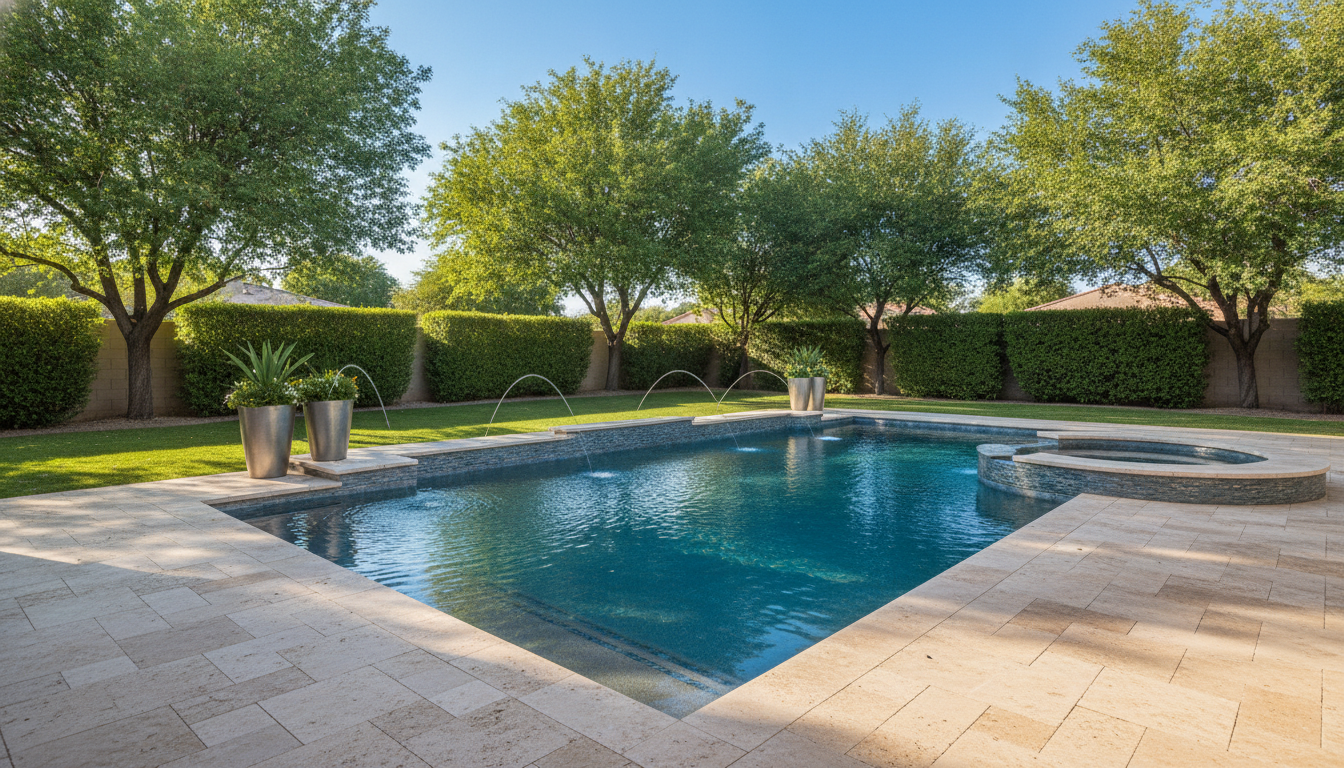 Luxury geometric pool builder Ahwatukee AZ
