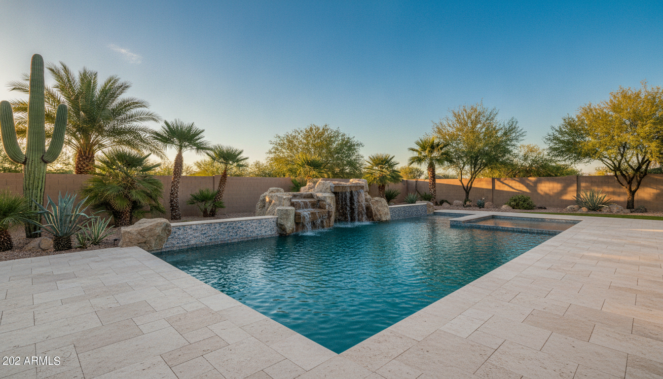 Tropical resort pool Buckeye AZ
