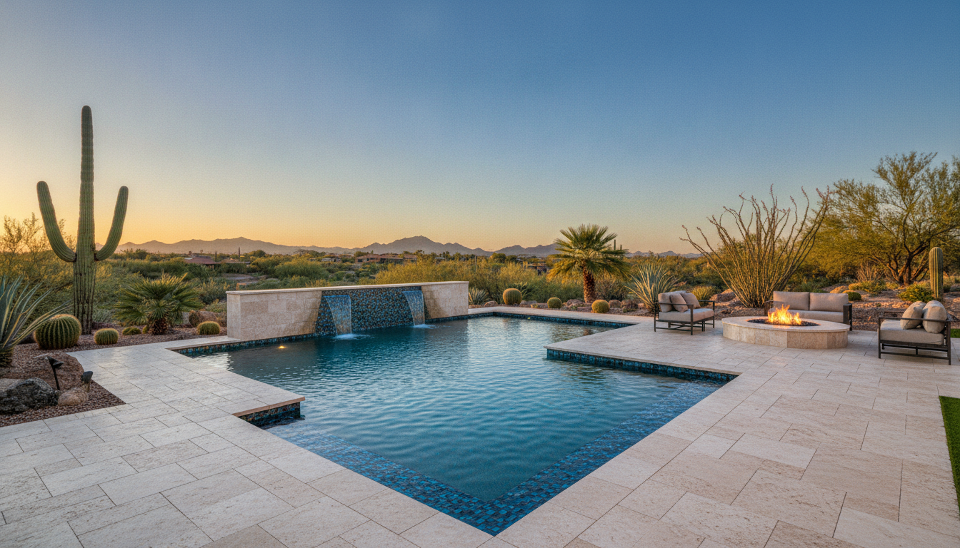 Luxury custom pool design and build in Scottsdale, AZ