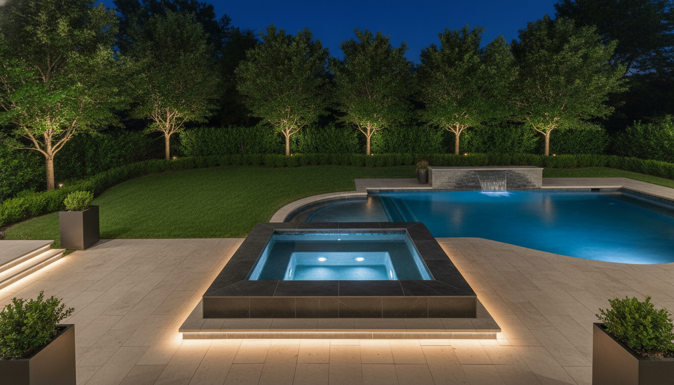 Luxury custom hot tub installation in Scottsdale