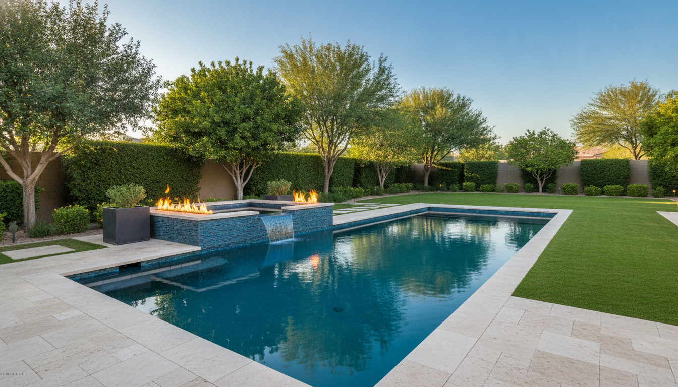 Modern geometric pool Surprise AZ