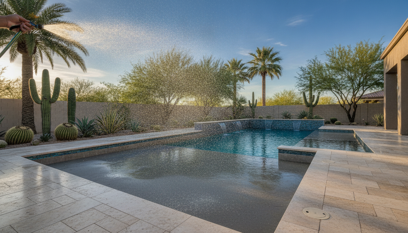 Pool concrete curing process