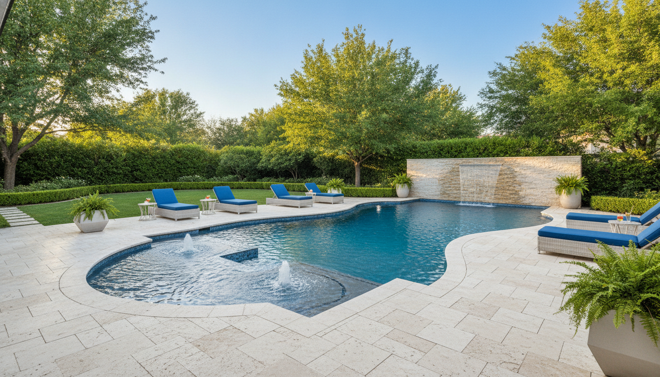 Travertine pool deck cost Phoenix