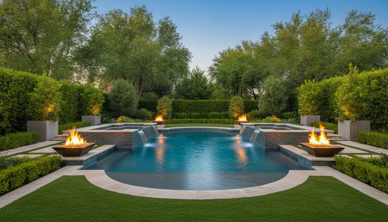 Luxury pool water features cost Phoenix